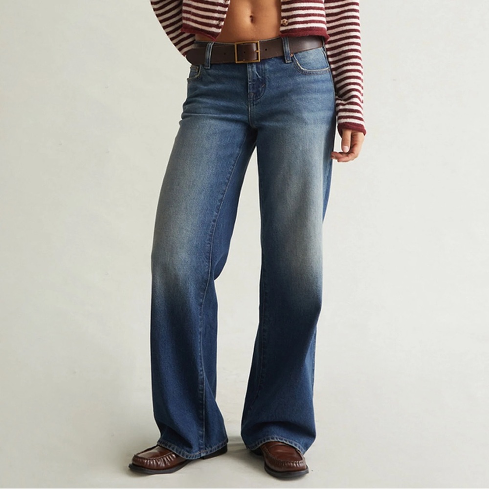 Zoe Low Rise Girlfriend Jeans Medium Indigo